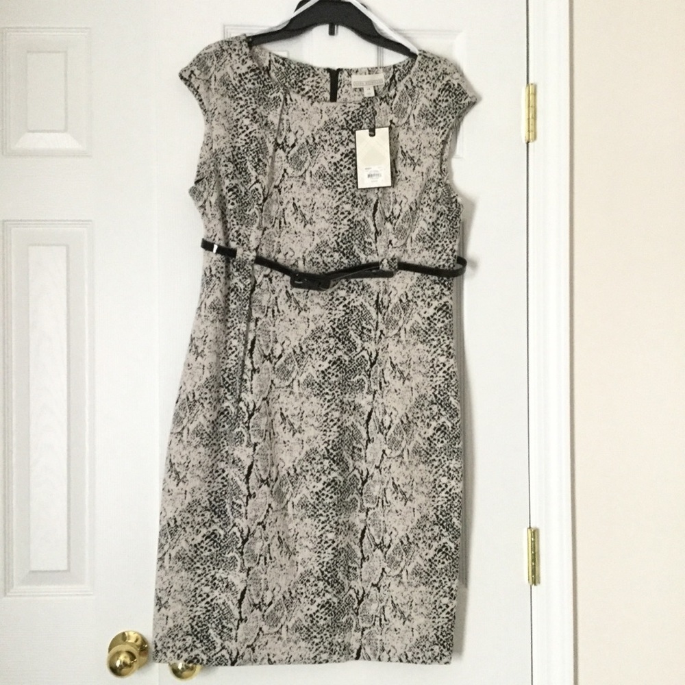 Dana Buchman Dress, Black & grey animal print